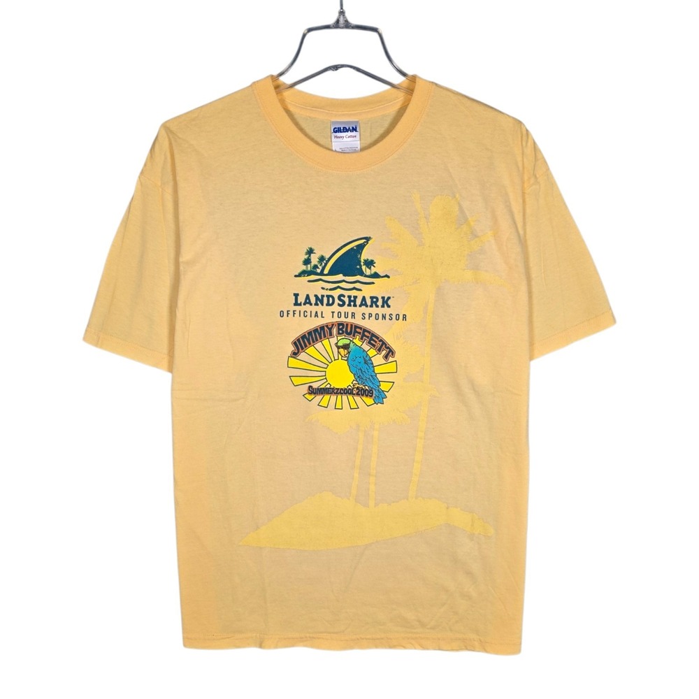 2009 Land Shark Jimmy Buffet T-Shirt Mens Large Summerzcool Official Tour Parrot